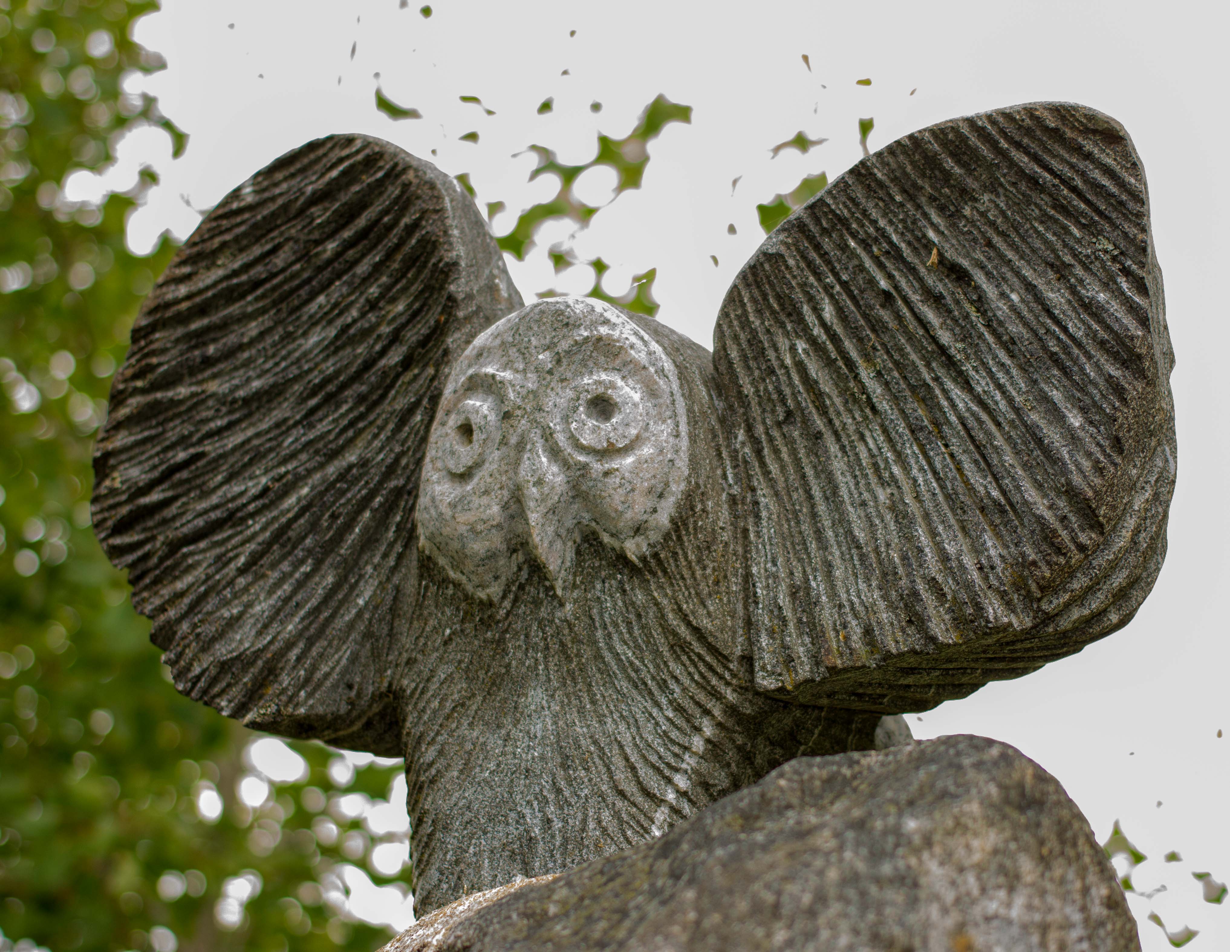 Stone Sculpture of Owl